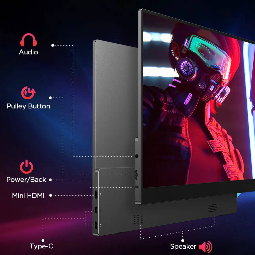 120hz Gaming Monitor Ps5 2K Cheap 16 Inch Portable | UPERFECT